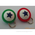 best sale engraved star cute ball shape soft pvc paracord zipper pull